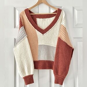 POL Colorblock Sweater Size S